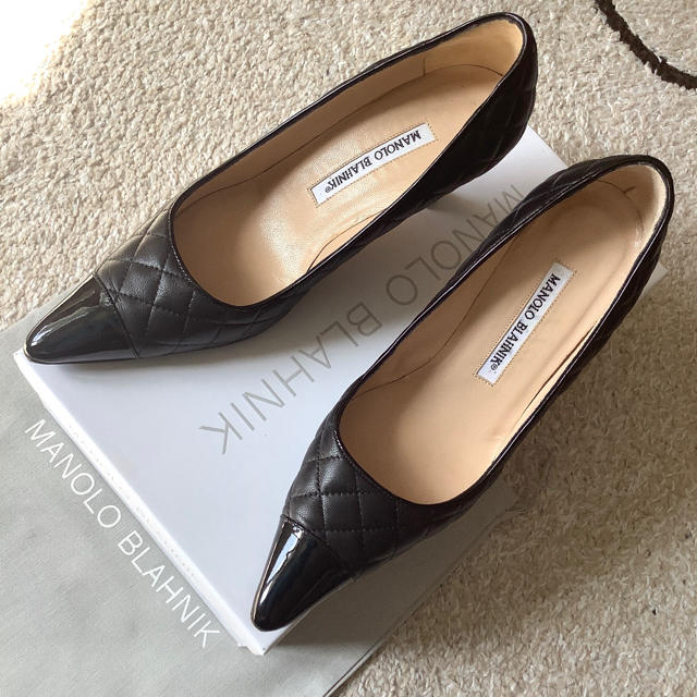 MANOLO BLAHNIK(マノロブラニク)の極美品!憧れのマノロブラニク キルティング最上級カーフ 22.5㎝ レディースの靴/シューズ(ハイヒール/パンプス)の商品写真