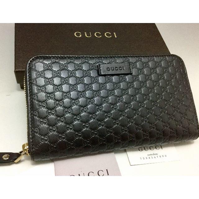 Gucci - ★GUCCI★新作！日本未入荷【マイクロGG 黒】ラウンド長財布★の通販 by PASSIONE｜グッチならラクマ