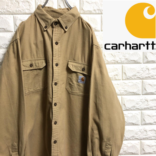 carhartt(カーハート)の＊carhartt＊カーハート＊長袖シャツ＊ワークシャツ＊Lサイズ相当＊ メンズのトップス(シャツ)の商品写真