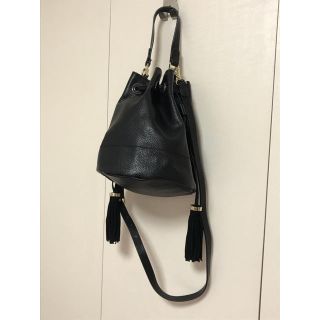 ZARA BASIC ザラ 2way レザーバッグ ショルダーバッグ 巾着型