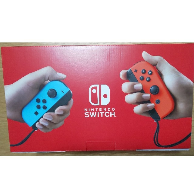 Nintendo Switch(ニンテンドースイッチ)の【新品】Switch本体 ネオンブルー/レッド エンタメ/ホビーのゲームソフト/ゲーム機本体(家庭用ゲーム機本体)の商品写真