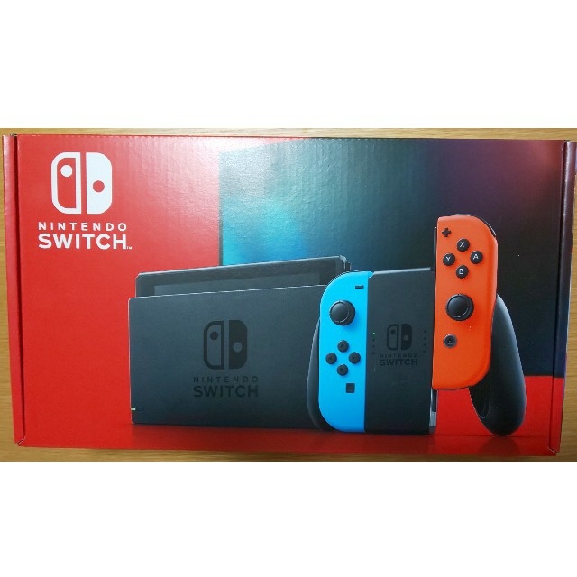 Nintendo Switch(ニンテンドースイッチ)の【新品】Switch本体 ネオンブルー/レッド エンタメ/ホビーのゲームソフト/ゲーム機本体(家庭用ゲーム機本体)の商品写真