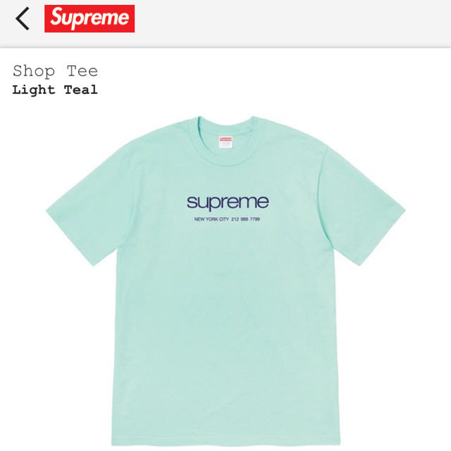 メンズsupreme 2020ss shop tee M size