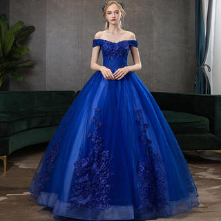 【美品スペイン製 フラメンコ衣装】鮮やかブルー RONEYSEVILLA ドレス