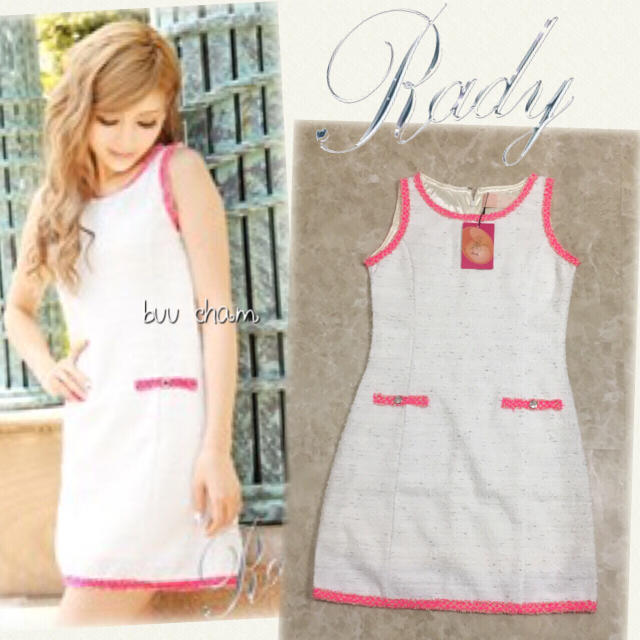 Rady(レディー)のRady♡ツイードネオンフリンジワンピース レディースのワンピース(ミニワンピース)の商品写真