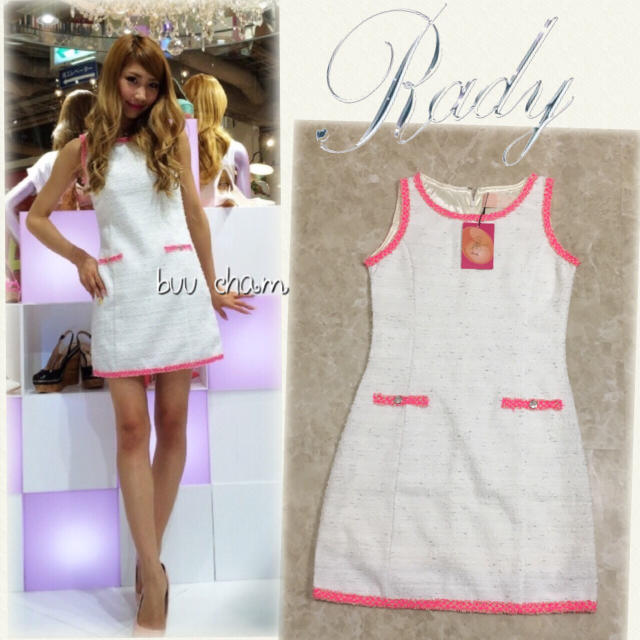 Rady(レディー)のRady♡ツイードネオンフリンジワンピース レディースのワンピース(ミニワンピース)の商品写真