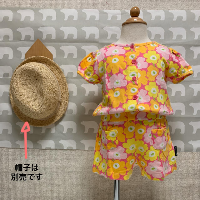 marimekko(マリメッコ)のMarimekko(マリメッコ)オーバーオール・中古・3歳(98cm) キッズ/ベビー/マタニティのキッズ服女の子用(90cm~)(その他)の商品写真