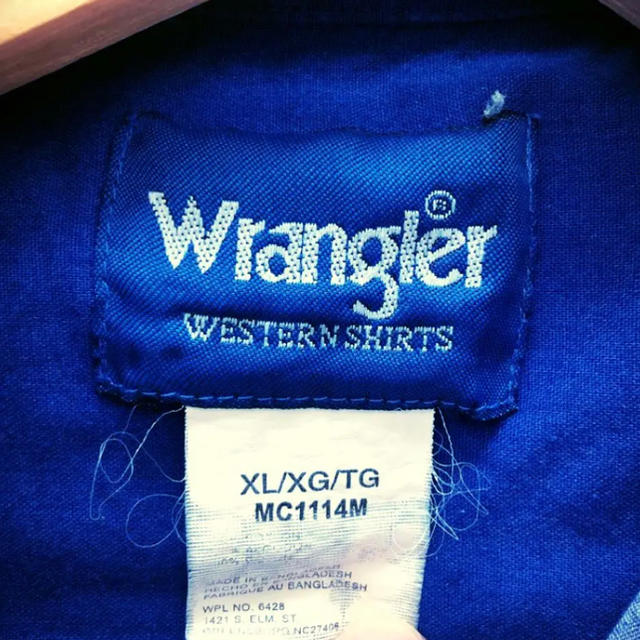 Wrangler(ラングラー)の希少 ラングラー ウェスタンシャツ ブルー メンズのトップス(シャツ)の商品写真