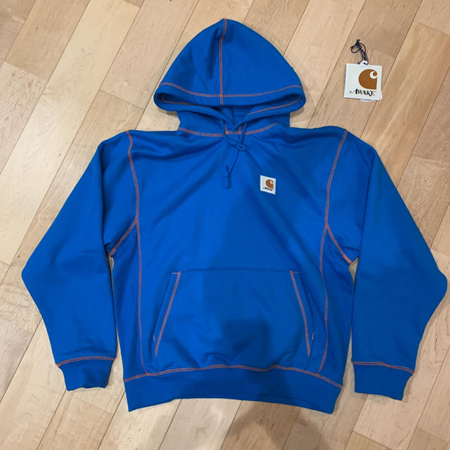 AWAKE NY × CARHARTT M フーディ ブルー/オレンジ 独創的 10710円 www