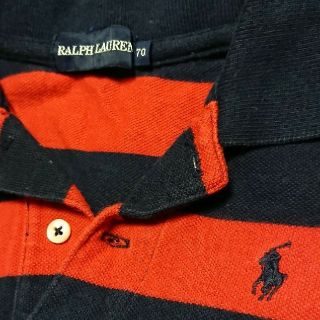 ポロラルフローレン(POLO RALPH LAUREN)のPOLO RALPH LAUREN ポロラルフローレン ボーダー ロンパース70(ロンパース)