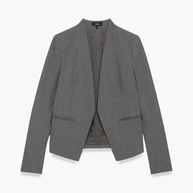 Theory 19SS ノーカラージャケット 上品なスタイル 8050円引き