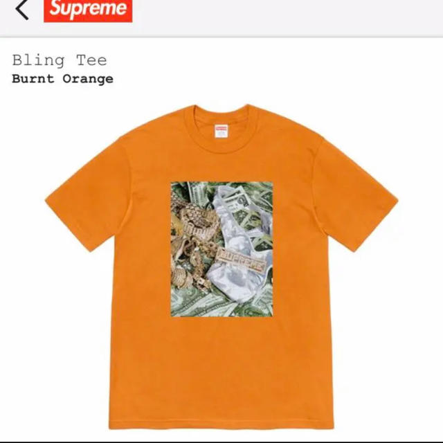 新品未使用 20SS Supreme bling tee Tシャツ Orange