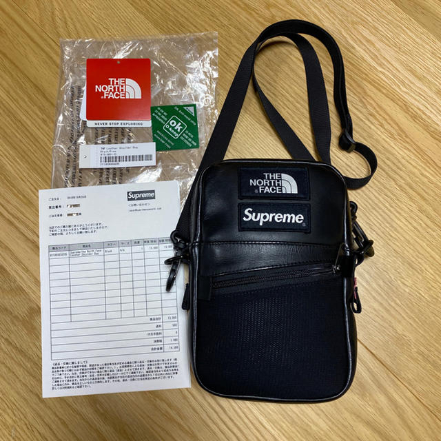 supreme thenorthface leather shoulder
