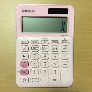 カシオ(CASIO)のCASIOの電卓 カラフル電卓 ピンク♡(オフィス用品一般)