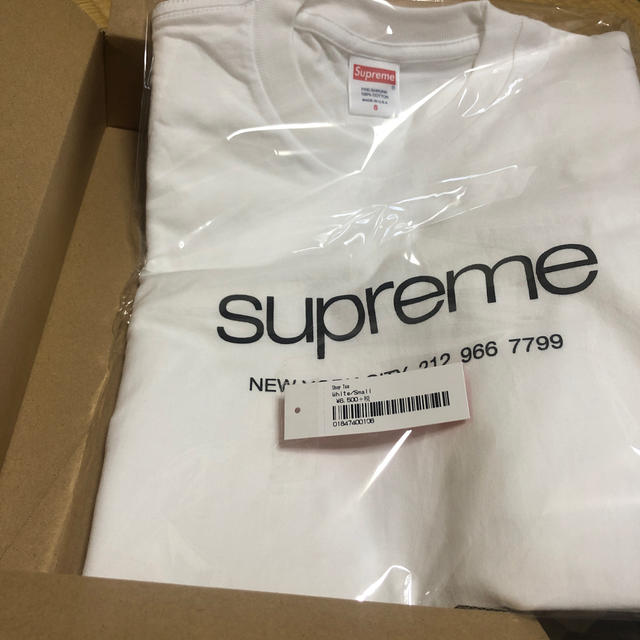 未試着 白　S Supreme Shop Tee Tシャツ