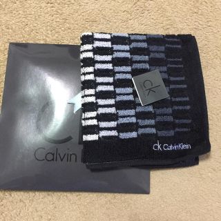 カルバンクライン(Calvin Klein)の新品☆ CK タオルハンカチ(ハンカチ/ポケットチーフ)