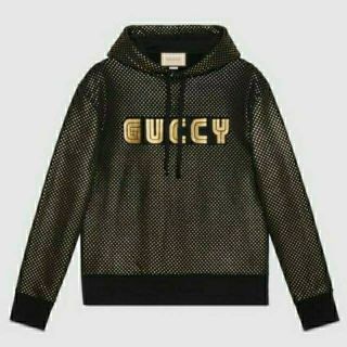 グッチ(Gucci)のGUCCI GUCCY プリント コットン スウェット シャツ L 18SS(パーカー)