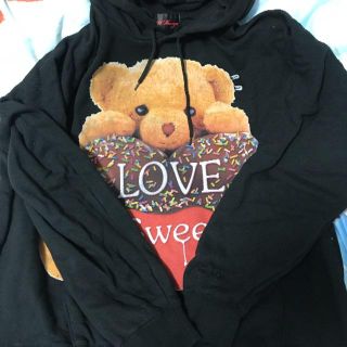 ミルクボーイ(MILKBOY)のWRouge(ルージュ)  くま Love チョコ パーカー(パーカー)