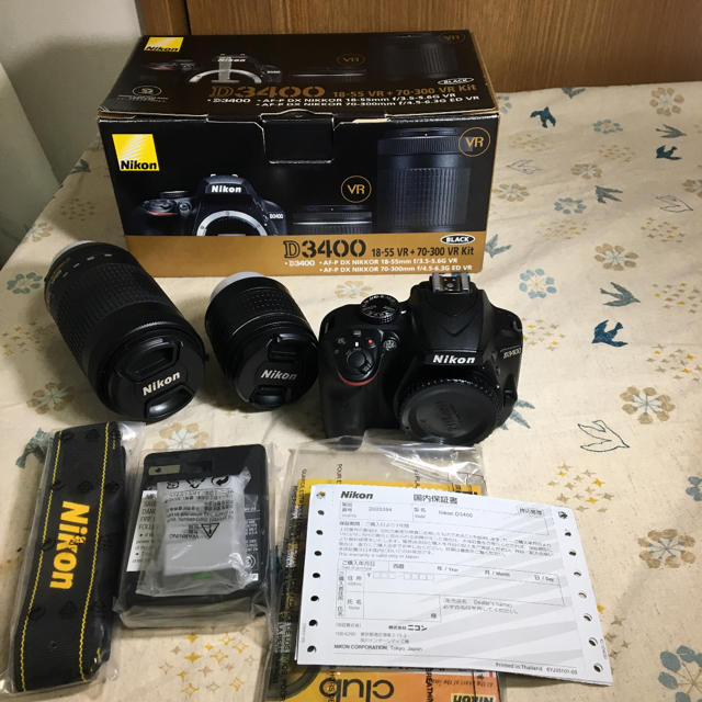 Nikon 一眼レフカメラ D3400 ダブルズームキット D3400WZBK