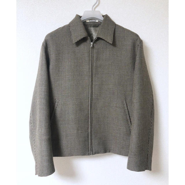 ☆超目玉】 くろこ AURALEE 18AW ハウンドトゥース チェック ブルゾン