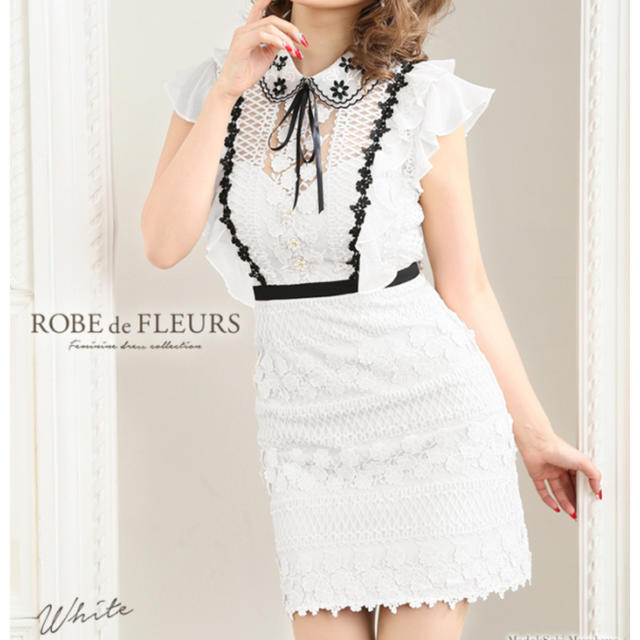 ROBE(ローブ)のya様専用 ローブドフルール ドレス 襟付き レディースのフォーマル/ドレス(ミニドレス)の商品写真