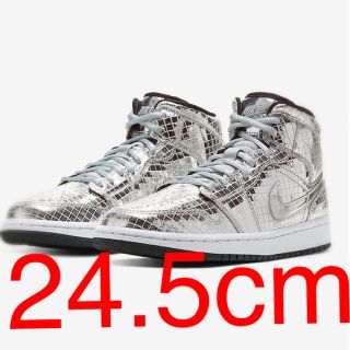 ナイキ(NIKE)のAir Jordan 1 Mid Disco Metallic Silver(スニーカー)