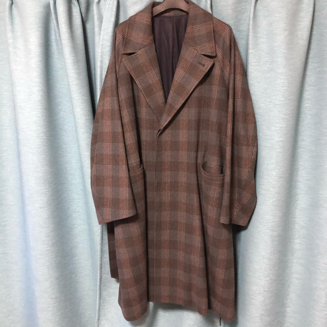 ジャケット/アウター19aw URU CHECK BELTED COAT GRAY