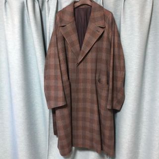 サンシー(SUNSEA)の19aw URU CHECK BELTED COAT GRAY (チェスターコート)