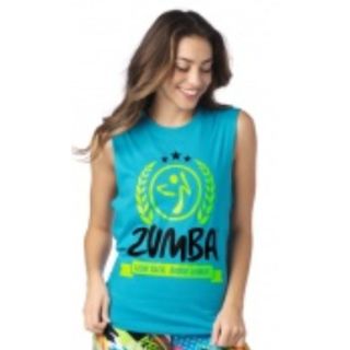 ズンバ(Zumba)の最新作　3月2日新発売　ZUMBA　ズンバ　ノースリーブ　XS/Sサイズ　青(Tシャツ(半袖/袖なし))