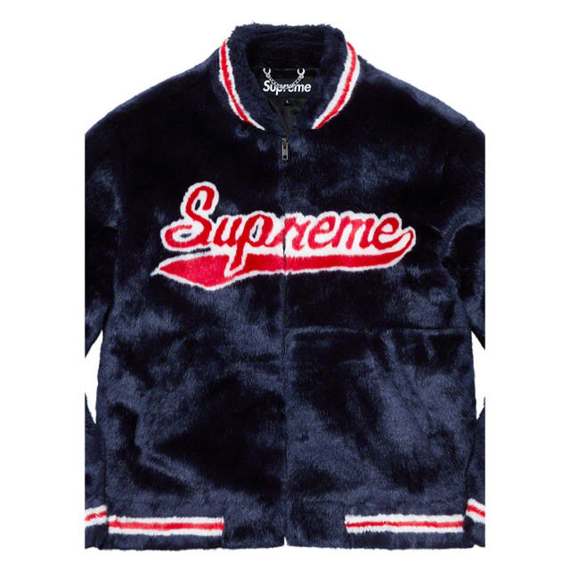 Supreme(シュプリーム)のsupreme ファー　コート　ネイビーM size メンズのジャケット/アウター(チェスターコート)の商品写真