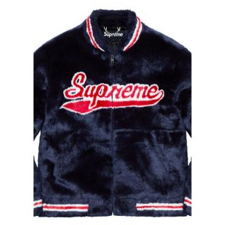 シュプリーム(Supreme)のsupreme ファー　コート　ネイビーM size(チェスターコート)