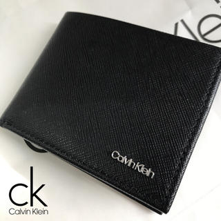 カルバンクライン(Calvin Klein)の新品 カルバンクライン 二つ折り財布 サイフ ブラック(折り財布)