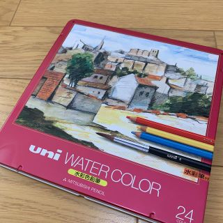 ミツビシ(三菱)のUni water color 水彩色鉛筆 24色(絵の具/ポスターカラー)