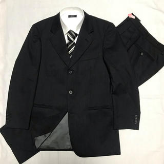 アオヤマ(青山)の洋服の青山 アオヤマ GEAR 黒 ピンストライプ シングル スーツ(セットアップ)