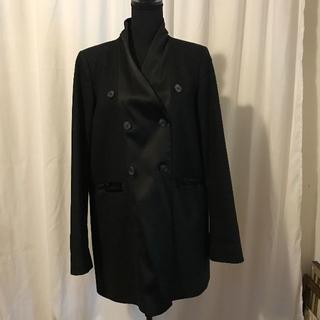 エムエムシックス(MM6)のMM6 テーラードジャケットコート黒美品サイズ４４(テーラードジャケット)