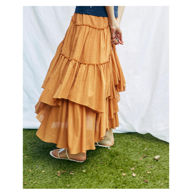 Casa fline コットンティアードスカート レディースのスカート(ロングスカート)の商品写真