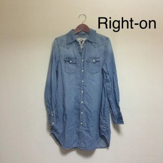 ライトオン(Right-on)の値下げ:Right-onのシャツワンピ(シャツ/ブラウス(長袖/七分))