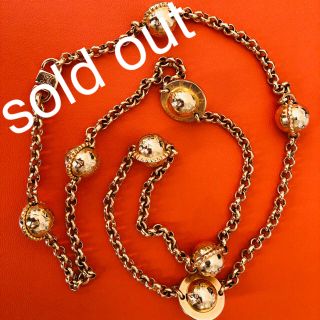 セリーヌ　CELINE ヴィンテージアクセサリー☆スターボール☆ネックレス正規品