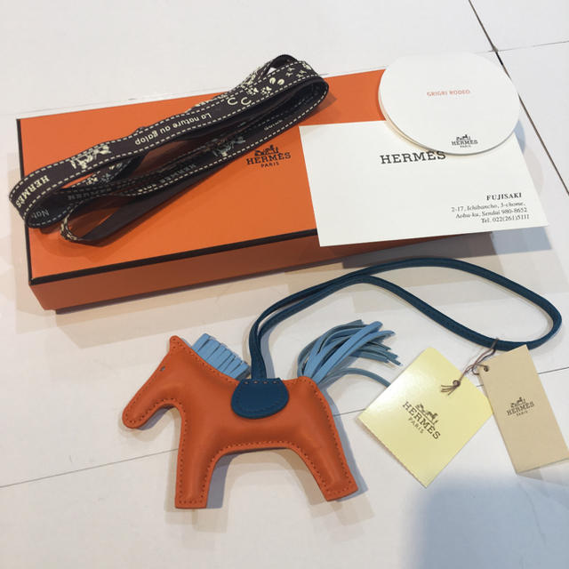 テレビで話題】 Hermes - エルメス ロデオチャーム オレンジ 国内直営
