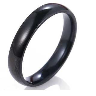 シンプルなファッションリング(ブラック)　サイズ:31号(リング(指輪))