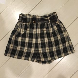 ヘザー(heather)のヘザー ベルト付チェックショーパン(ショートパンツ)