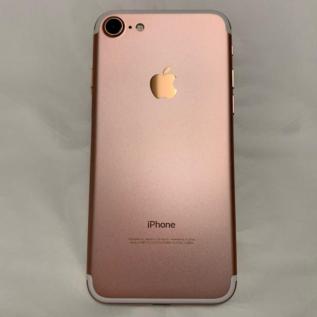 美品】iPhone 7 Rose Gold 128GB SIMフリー 本体-