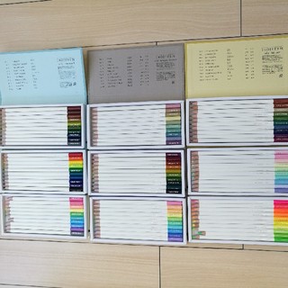 トンボエンピツ(トンボ鉛筆)の色辞典 とんぼ 色鉛筆 弟1、2、3集 90色(日用品/生活雑貨)
