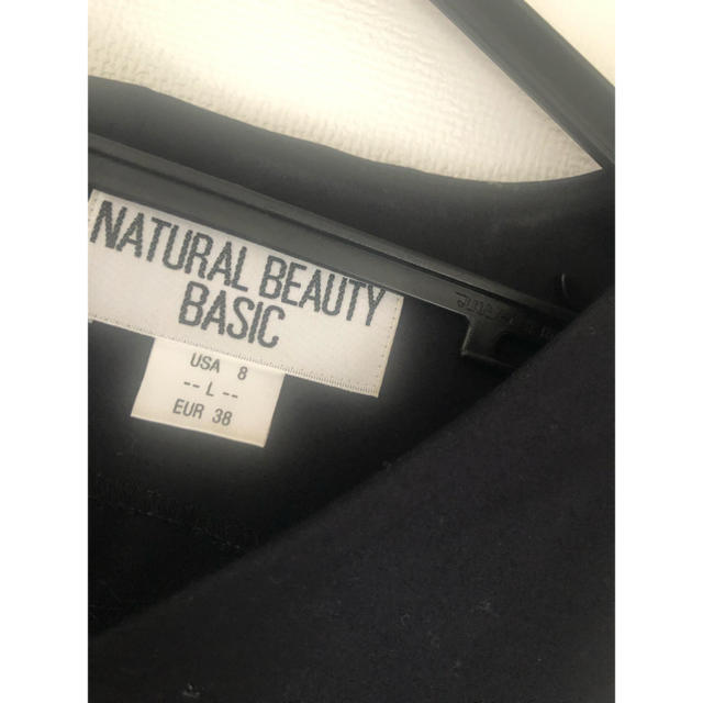 N.Natural beauty basic(エヌナチュラルビューティーベーシック)の♡値下げ♡ナチュラルビューティベーシック ブラックワンピース レディースのワンピース(ひざ丈ワンピース)の商品写真