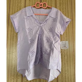 シマムラ(しまむら)の新品✳しまむらオシャレシャツ♡ラベンダー♡M(Tシャツ(半袖/袖なし))