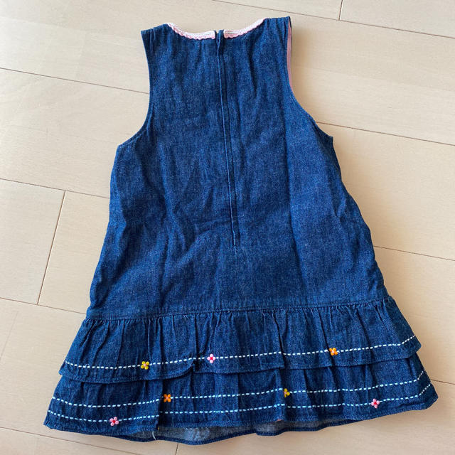 mikihouse(ミキハウス)のミキハウス  デニムジャンパースカート　ワンピース キッズ/ベビー/マタニティのキッズ服女の子用(90cm~)(ワンピース)の商品写真