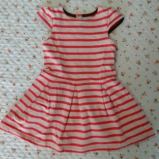 プチバトー(PETIT BATEAU)のプチバトー ピンクボーダー ワンピース 3ans(ワンピース)