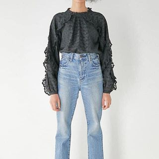 マウジー(moussy)のMOUSSY EMBROIDED LACE BLOUSE レースブラウス(シャツ/ブラウス(長袖/七分))