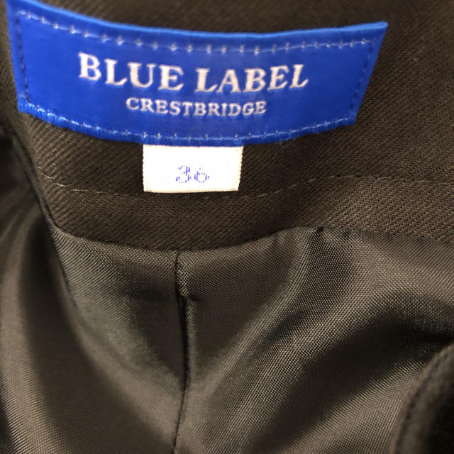 BURBERRY BLUE LABEL(バーバリーブルーレーベル)のブルーレーベル クレストブリッジ  ウール キュロット　黒 レディースのパンツ(キュロット)の商品写真