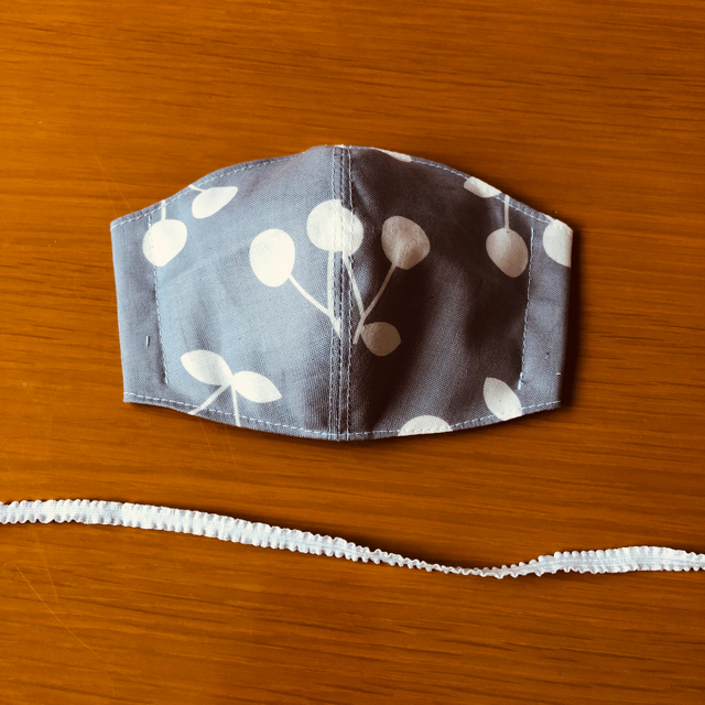 ハンドメイド 立体布マスク 大人女性用(グレーさくらんぼ)の通販